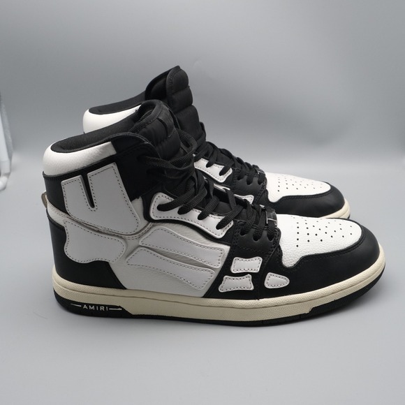 Amiri Skel Top High Mens Size 11 US 44 EU Black White Sneakers - Picture 13 of 13